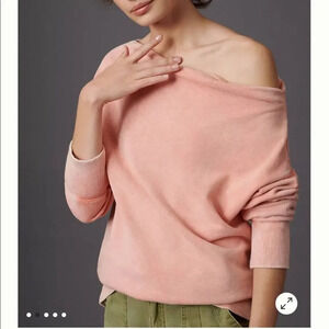 Anthropologie Pilcro Donna Tunic Pullover Sweatshirt Coral